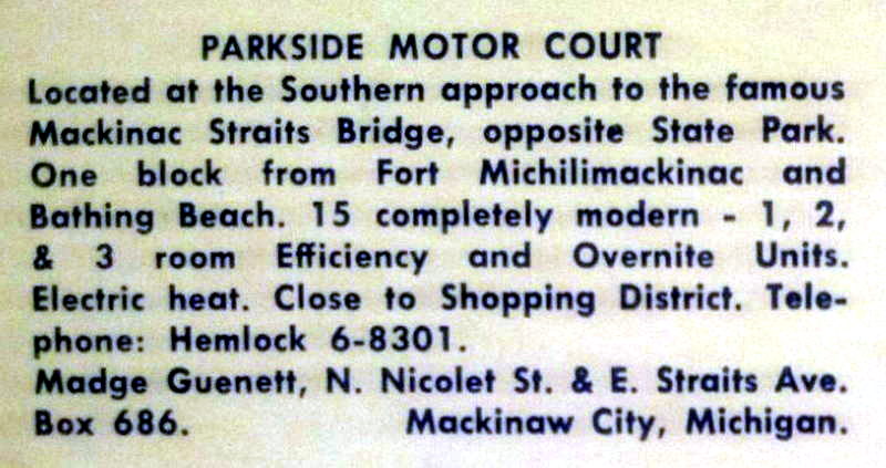 Parkside Inn (Parkside Motel) - Vintage Postcad